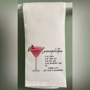 4/$15 Cosmopolitan Cocktail Kitchen Towel